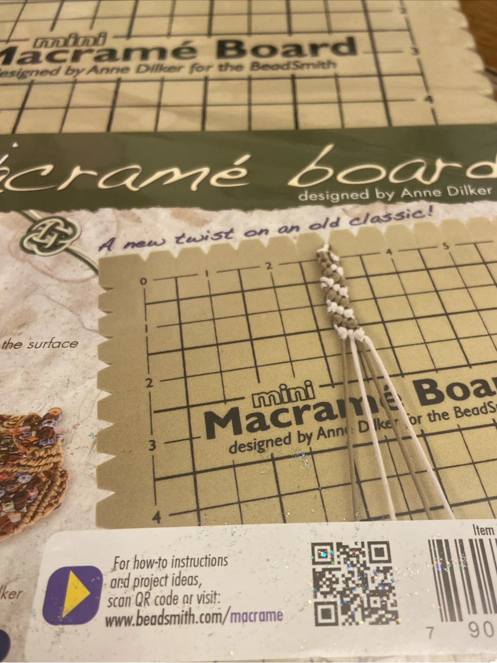The Bead Smith Mini Macrame Board New Sealed 6” x 9”. - Picture 4 of 4